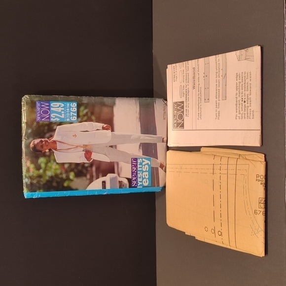 Butterick See & Sew Pattern #6766 (12,14,16) Misses Jacket, Top and Pant Vintage - Picture 4 of 4